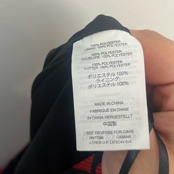 J. crew red black heart jacquard printed mini bow skirt size 12 - Picture 9 of 10